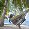 tassel hammock on beach